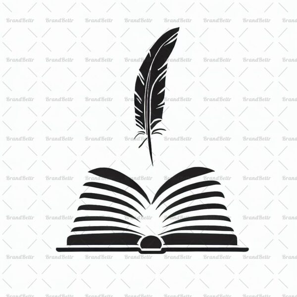 Offenes Buch und Feder